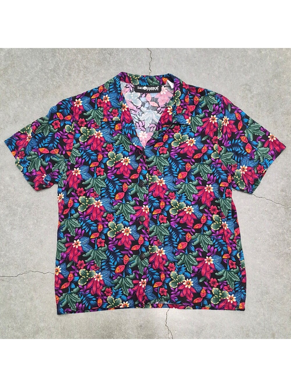 Sag Harbor Petite Floral Shirt